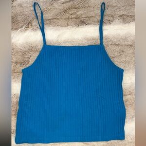 Zara Knit Blue Tank Top